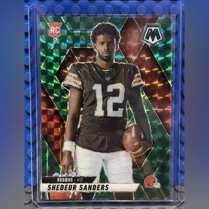 2025 Panini Mosaic - Shedeur Sanders #290 Green Mosaic Image Variation (RC)